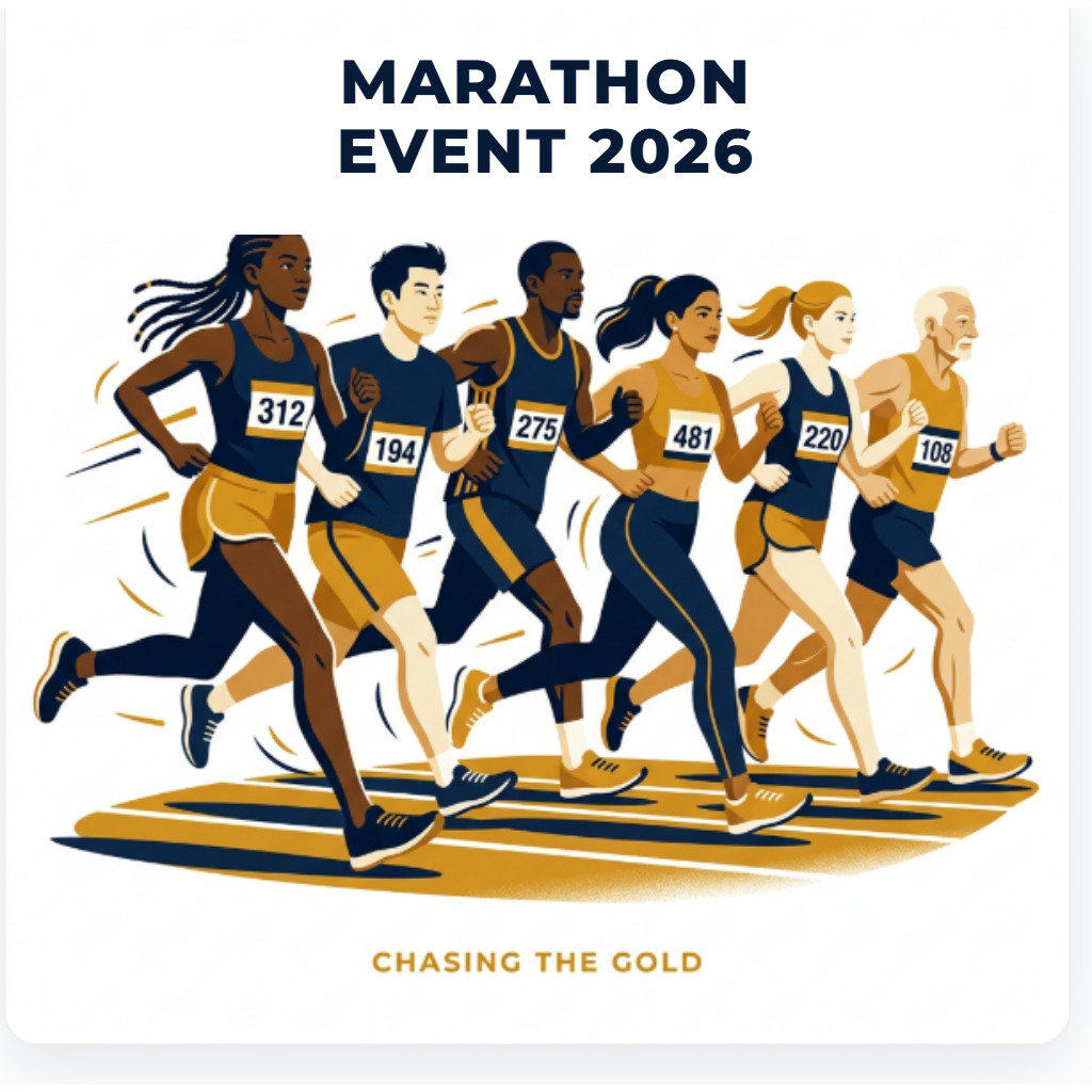 Runners in motion illustration